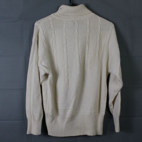 Vintage Bogner Sweater Womens Small Turtleneck Cable Knit Pull Over Wool Blend - Picture 6 of 10
